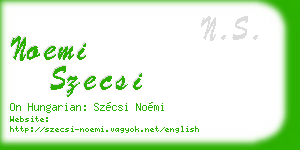 noemi szecsi business card